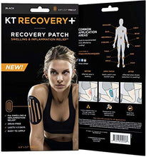 KT Tape Recupero Plus Patch Edmea Cotone, Nero, Taglia Unica