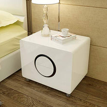 AINIYF Comodino con 2 cassetti Tavolino Comodino unità di archiviazione for la casa Comodino Lampada Scrivania for Camera da Letto Bianco (Color : Ivory White)