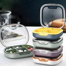 Supvox Portapillole da Viaggio Portapillole 4 Scomparti Portapillole Tascabile Portapillole Porta Vitamine Organizer per Borsa da Viaggio Tasca
