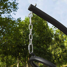 SoBuy Dondolo da Giardino e casa Lettino Prendisole in Metallo con Cuscino Incluso Max Portata 150 kg OGS52-MI