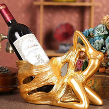 Elegante Semplicità Oro Europeo Capelli Lunghi Femminile Portabottiglie Decorazione Decorazione in Resina Creativa Vassoio Vino Decorazione Semplice Camera da Letto Soggiorno Mobile Tv Bello Ed Elega