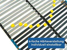 BMM Rete a doghe Premium NV a 7 zone con 42 doghe in legno a molle, silenziose con tappi Duo HQ, doghe trasversali, senza regolazione, 100 x 200 cm