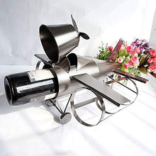 FAGavin trasportare tre bottiglie di vino e vino rack metallo artigianato decorazione casa aereo vino rack 42 × 36 × 20 cm