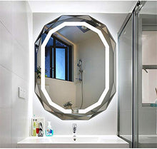 PLHMS Senza Cornice Ovale Bathroom Specchio Igienici Wall Hanging LED Smart Wall Scacciabruma Antideflagranti Bagno Decorazione con Lampada Specchio