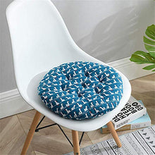 Pillowcase 2 Confezioni di Cuscini Imbottiti per sedie Portatili, Cuscini per sedili in Cotone e Lino, Cuscini Rotondi Antiscivolo per Giardini Esterni, uffici e soggiorni (A2, 40 * 40 cm)