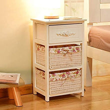 Comodino GCX- comodino moderno in legno massello con forte capacità di cuscinetto per camera da letto, studio, ecc moda, Legno, 36×28×42cm