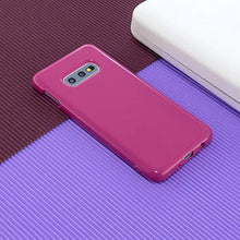 CrazyLemon Custodia per Samsung Galaxy S10e, simpatica custodia protettiva antiurto silicone tinta unita trasparente Cover gelatina morbida in silicone sottile - Rosa Rossa