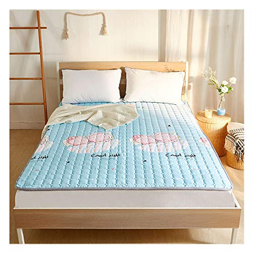 Materasso Tatami Futon Futon Pieghevole, Spugna Morbido Materasso Traspirante tappetini Multistrato con Struttura Ultra Ventilata e Termoregolante per Soggiorno Dormitorio,E,180*200cm/71*79inch