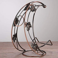 Elegante Semplicità Crescent Dente Portabottiglie Vino Creativo Europeo Retrò Ferro Battuto Portabottiglie Casa Desktop Portico Decorazione Ornamenti Regalo Di Nozze Bronzo Bello Ed Elegante, HJJ