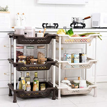 LYM &ripiano di stoccaggio Scaffalature Home Cucina Rack vegetale Soggiorno Frutta Carrello a Tre Livelli Vuoto Scaffale di Finitura (Color : B)