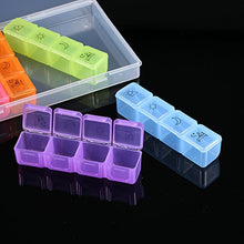 Leeofty Scatola di immagazzinaggio Portatile settimanale di prescrizione e farmaci Case Pill Organizer 7 Giorni 4 Volte al Giorno Mattina mezzogiorno Pomeriggio Notturno 28 Slot