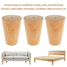 WSZMD 4pcs Gambe Mobili in Legno Massello 8 Cm 15 Cm 20 Cm 20cm Cono Inclinato Divano Letto Tavola E Sedia Piedi di Ricambio Piedi in Pendenza, Comodino (Color : 15CM X 4PCS)