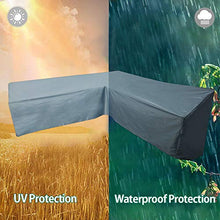 Coperture Per Divani Da Giardino A Forma Di L/V, Copertura Protettiva Divano Angolare Copri Esterno Per Mobili Rattan Copridivano Antipolvere Durevole Protezione Solare (215X215X87CM, Grigio)