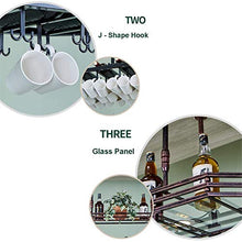 Classico Attaccatura del supporto di vino del supporto del vino |Wine Bottle Holder |Wine Glass Rack |Calice Calici Rack |Bar galleggiante Shelf |Hanging Appeso |Pannello in vetro |Scaffali for Cucina