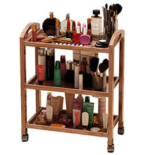 LYM &ripiano di stoccaggio Scaffalature Mobili in Legno massello Cucina Rack Carrello per Camera da Letto Bagno Multistrato con ripiano Ruote Scaffale di Finitura (Color : B)
