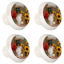 Maniglie per cassetti Manopole per cassetti Manopole rotonde Confezione da 4 per armadietto, cassetti, cassettiere, cassettiere ecc - fiore di cane