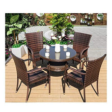 HLZY Tavolo in Vimini in Rattan mobili in Patio e Set s Mobili da Giardino Patio Mobili da Giardino all'aperto Tavolino da caffè con Conversazione per Giardino all'aperto a Bordo Piscina