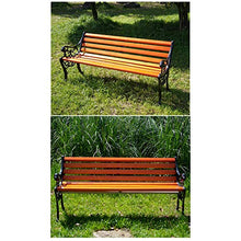 LXLH Panca da Giardino Sedile Mobili da Esterno Panchina da Giardino a 3 posti panchina da terrazza per Esterni, Sedia da Veranda con Struttura in Acciaio ghisa con braccioli e Schienale, Sedile