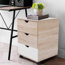 Console Notte con 3 Cassetti,Comodino da Letto Elegante,Tavolo Rivista,Comodino Camera da Letto, in MDF,40 x 40 x 57 cm