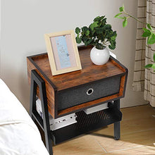 GXP Tavolo da Comodino Industriale Comodino per Piccoli Spazi con 1 Cassetto Non Tessuto