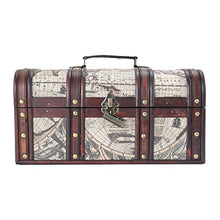 HMF 6410-159 Scrigno del Tesoro in Legno con Lucchetto | 38 x 20 x 19 cm | Grande | Cuba
