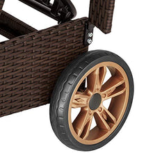 TecTake 800790 Lettino Poly Rattan, Arredamento da Giardino, Sdraio Prendisole, Divano Sedia Mobili, Esterno Patio - Disponibile in Diversi Colori (Marrone Misto)