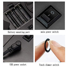 SHY Specchio per Il Trucco cosmetico Triplo Unico ， Specchio per Il Trucco Tascabile Compatto da Viaggio con 24 luci a LED ， Specchio dimmerabile da Tavolo Batteria inclu