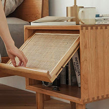 XJ Jia Xing Comodino, Solidi Domestici Semplice Legno Luce Comodino Creativo Semplice Camera di immagazzinaggio del Rattan Comodino comodini Camera da Letto