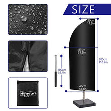 Herefun Telo Protettivo per Ombrellone, Fodera Protettiva con Asta Telescopica, Oxford 210D Copriombrellone Copertura Impermeabile, Resistente ai Raggi UV, 265 x 40 x 70 x 50 cm (280x30x81x46cm)