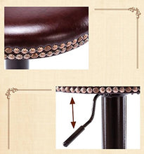 JXXDDQ Retro Sgabello Alto Sgabello da Bar Sgabello da Bar Sgabello Alto in Metallo Decorazione Frontale Sgabello Girevole Sgabello Girevole (Color : A)