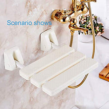 LYLSXY Sgabelli da Bagno, Sedile Pieghevole da Bagno | Sgabello da Bagno con Supporto per la Poltrona da Doccia Sgabelli da Bagno Anziani Anziani | Staffa in Acciaio Inox Max 200 Kg (Colore: Bianco)
