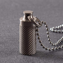 HEALLILY Portapillole Portachiavi Mini Portapillole in Titanio Portapillole Portatile Custodia per Medicinali per Borsa da Viaggio All'aperto per Interni