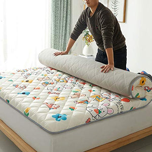 GLzcyoo Giapponesi Floor futon Materasso for Ragazzi Ragazze, Addensare Tatami Sleeping Pad Pieghevole Bed Roll Up Piano Materasso Lounger Divani Letto e divani (Colore : A, Size : 100 * 200cm)