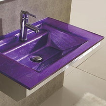 Wikao - Lavabo in vetro, colore: Prugna
