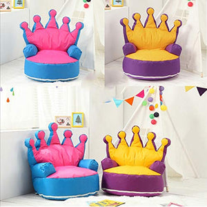 Laishutin Divano Regali di Compleanno della Sedia del Fagiolo del sofà del sofà dei Bambini delle Ragazze dei Ragazzi per Soggiorno e Ufficio (Color : Purple+Yellow, Size : 70 * 68 * 70CM)