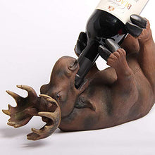 LZ Portabottiglie in Resina con sculture di Animali, Portabottiglie da Tavolo per Gli Amanti degli Animali, Piani di Lavoro, Centro Cucina, Decorazioni, Accessori da Bar, Marrone