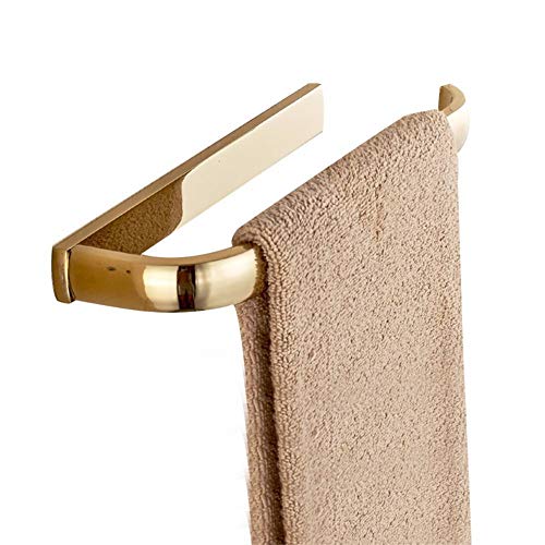 wangjian& Finitura Superficiale Oro Semplice in Ottone Costruzione Bagno e Servizi igienici Portasciugamani retrò ed Europeo con portasciugamani fissato al Muro, 30 cm