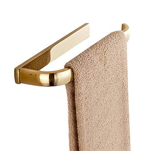 wangjian& Finitura Superficiale Oro Semplice in Ottone Costruzione Bagno e Servizi igienici Portasciugamani retrò ed Europeo con portasciugamani fissato al Muro, 30 cm