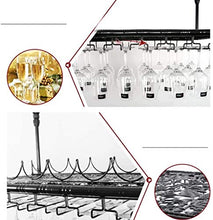 FGDSA Portabottiglie Portabottiglie Portabicchieri Europeo in Ferro battuto Portabicchieri da Appendere Creativo Portabottiglie a soffitto Portabottiglie (Dimensioni: 100 * 30cm)