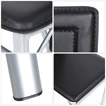 YJIIJY Set di 4 Sedie da Pranzo, Sedie con Schienale Alto, Sedie da Cucina, Pelle PU, Seduta Imbottita, per Casa e Cucina Ufficio Soggiorno (Nero, 4)