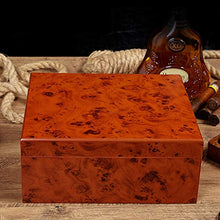 Scatola per Sigari in Legno di Cedro Humidor Scatola per Sigari Portatile Scatola per Sigarette Cerniera in Metallo con Vernice per Pianoforte Doppia Ogni Zona con Termometro Umidificatore