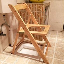 Never give up Mai rinunciare Legno Pieghevole Mobile gabinetto Sgabello Vecchio Uomo WC Sedia Donna Incinta Sgabello WC Sedia da Bagno #3
