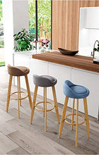 CSQ Sedia da Pranzo con Schienale, Sgabello da Bar Imbottito in Pelle PU Sgabello da Bar Ristorante da Cucina Sedia Girevole in Legno Massello(Size:37 * 70CM,Color:B)