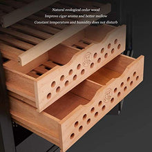 WRJY Armadietto per sigari elettronico Humidor Armadio per sigari in Legno di Cedro Armadio per Vino Nudo Armadio idratante può Contenere 400 sigari (Colore: Nero, Dimensioni: 45 * 52,5