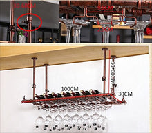 Portabottiglie per vino Sospensione per barra in metallo Bancone per bar Portabottiglie per vino Ristorante per uso domestico Portabottiglie per vino capovolto Dimensioni portabottiglie in ferro ret