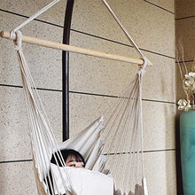 LHY Sedia per Amaca sdraiata a Corda sospesa Sedia Altalena per Portico per Interni o Esterni da Giardino, Patio, Cortile, Camera da Letto con Cuscino