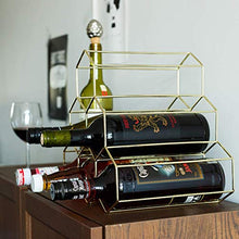 LHQ-HQ Bottiglia di Vino Wine Rack Rack Creativa Semplice Metallo Bottiglia Stabile Wine Rack Decorazione Domestica Multi-Funzione Display Rack Wine Rack