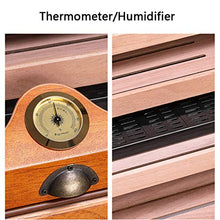 Armadio per Sigari Scatola per Sigari in Legno Massello per Sigari Humidor Melanzane Set per Fumatori Portasigarette Morbido Legno di Cedro Stoccaggio Multi-Zona Grande capacità di 100