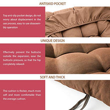 Cuscino Imbottito per Sdraio,Cuscino di Ricambio per Sedia,Cuscino per Sdraio Lettino Universale Cuscino Imbottito per Sedia a Sdraio Relax con Cappuccio Antiscivolo 170x53x7cm (Marrone)