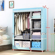 JJZXT Panno di Oxford Armadio Doppio Strato Gabinetto Steel Frame Assembly Gabinetto Armadio Economia Armadio
